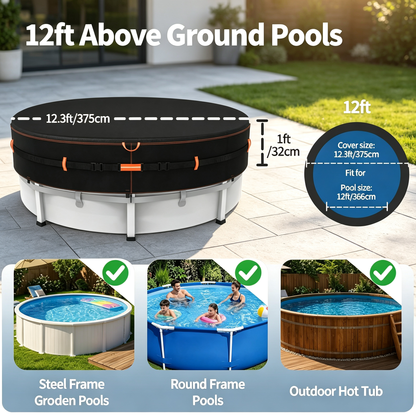 12ft Heavy Duty Round Pool Cover