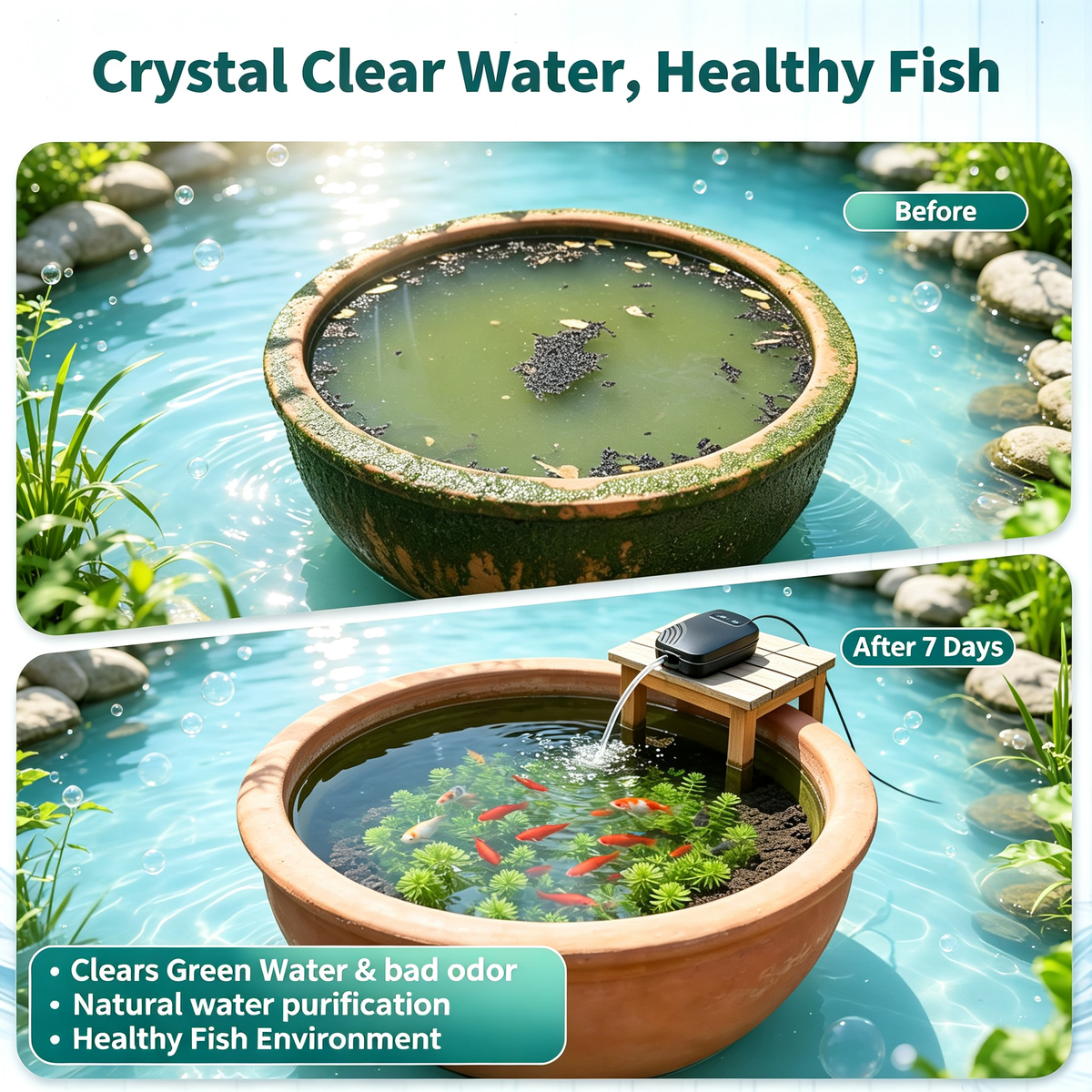 Solar Pond Aerator Pump Kit