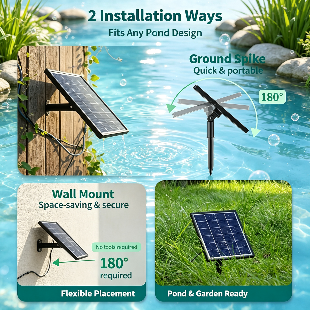 Solar Pond Aerator Pump Kit