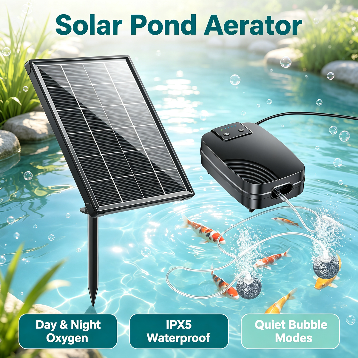 Solar Pond Aerator Pump Kit