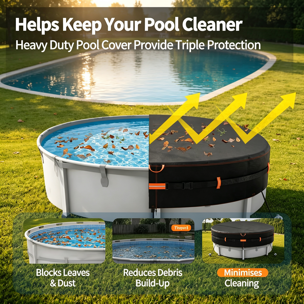 12ft Heavy Duty Round Pool Cover