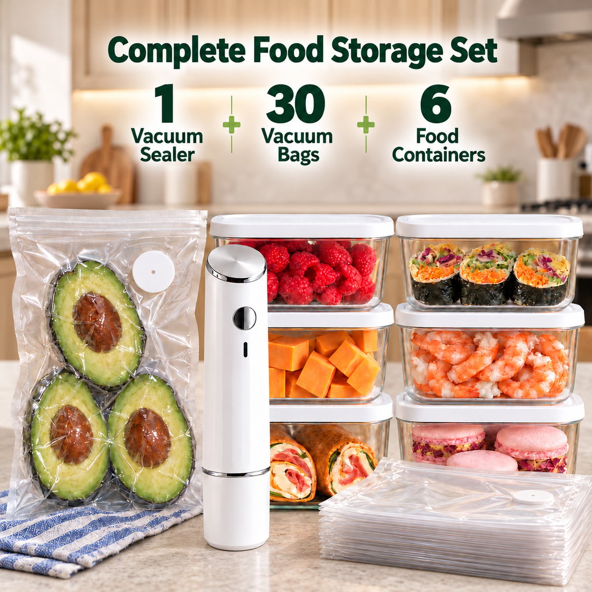 presealpro™ Portable Vacuum Food Sealer Bundle | Keeps Food Fresh 5x Longer