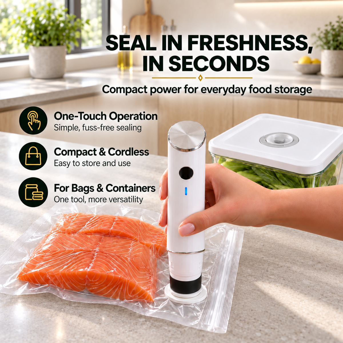 presealpro™ Portable Vacuum Food Sealer Bundle | Keeps Food Fresh 5x Longer